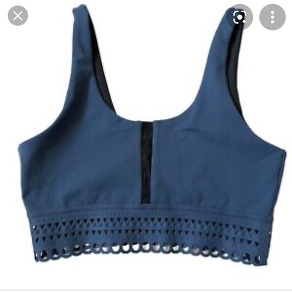 New Zella Laser Cut Scallop Mesh Sports Bra XL - Picture 4 of 5